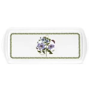 Botanic Garden melamine sandwich tray with Clematis flower and laurel leaf border
