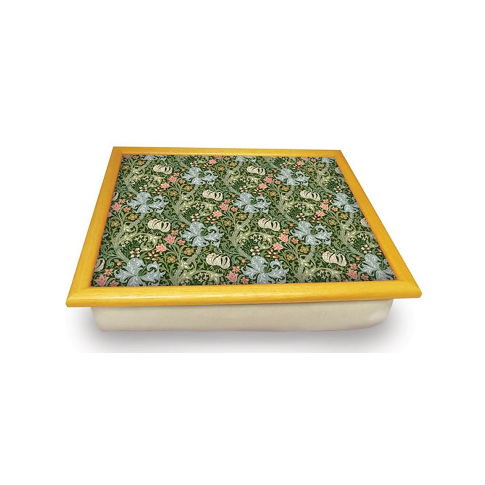 William Morris Golden Lily green floral lap tray