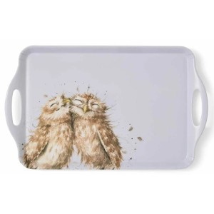 Owls by Wrendale large size serving tray with handles