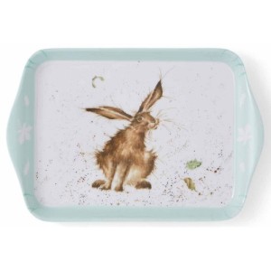 Brown hare design on a small scatter tray from Wrendale