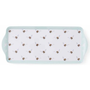 Wrendale Bee melamine sandwich tray, bees swarming design