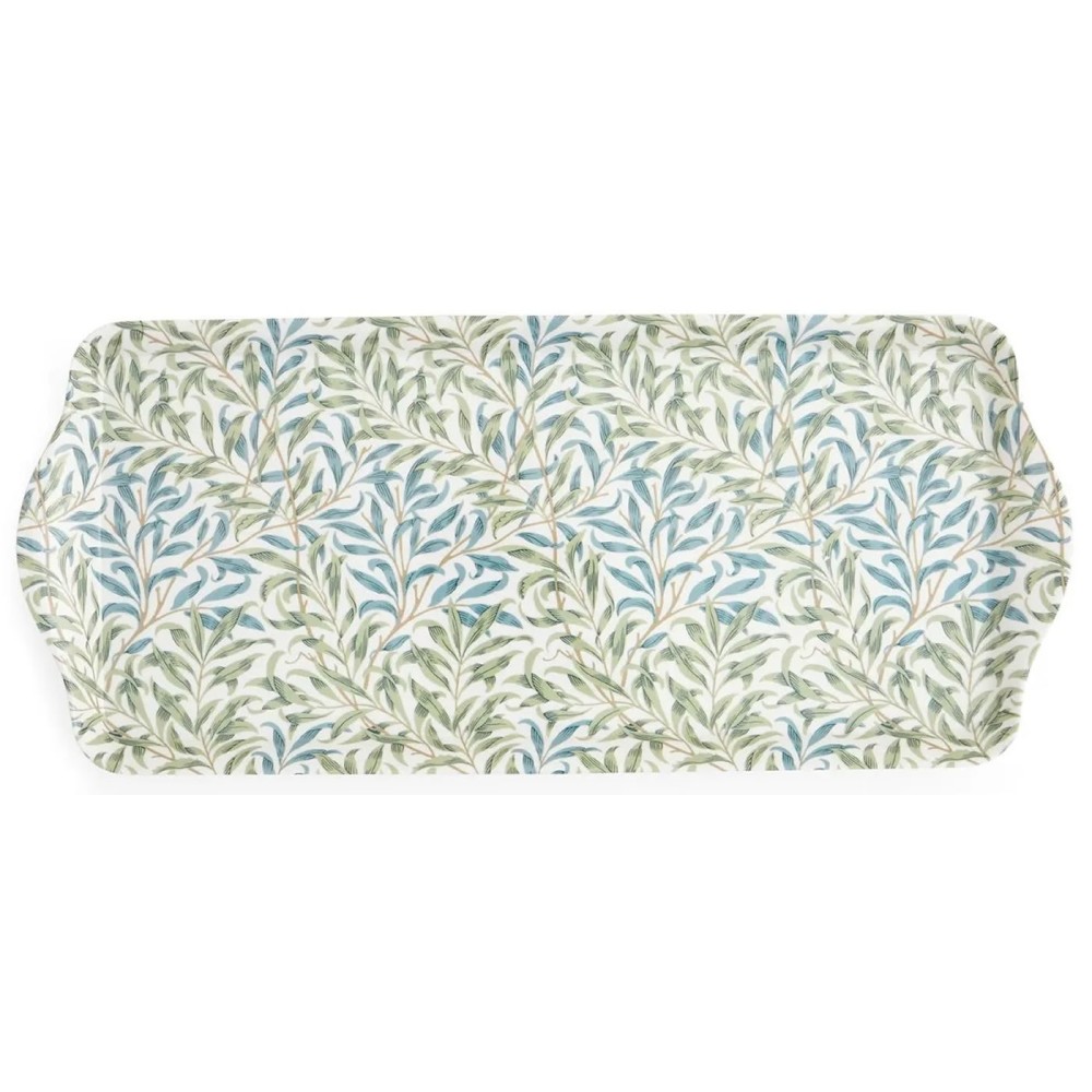 Sandwich tray size, Morris & Co Willow Bough melamine blue and green floral pattern