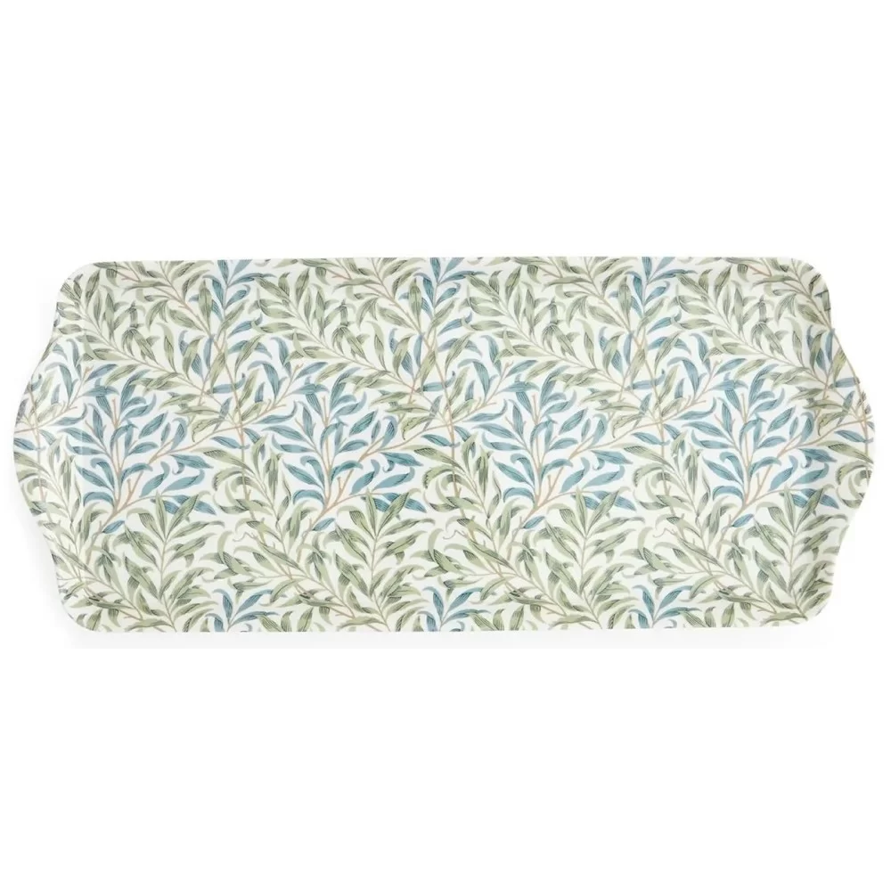 Sandwich tray size, Morris & Co Willow Bough melamine blue and green floral pattern
