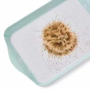 cropped view of a small scatter tray with a hedgehog by Wrendale
