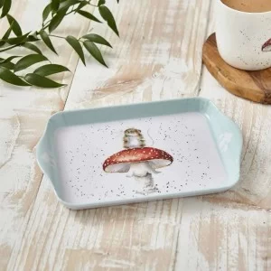 Lifestyle image of Mouse and Mushroom small scatter tray by Wrendale from Pimpernel displayed on table
