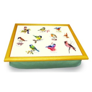 Cushioned lap tray British Garden Birds design
