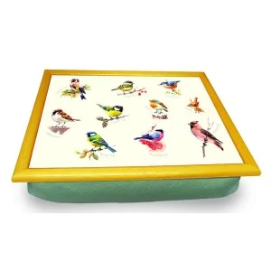 Cushioned lap tray British Garden Birds design