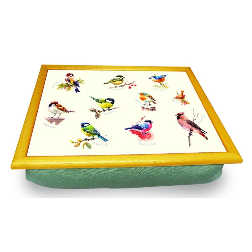 Cushioned lap tray British Garden Birds design