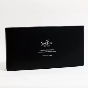 Gift box for large Antler handled slate tray, black