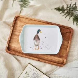 Guard Duck design, small scatter tray from Wrendale on wooden table