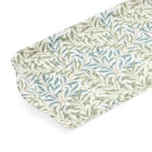 Sandwich tray size, Morris & Co Willow Bough melamine blue and green floral pattern, cropped view