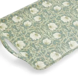 Pimpernel floral design Morris & Co large size serving tray with handles, cropped view