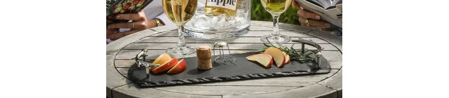 Trays Made From Slate, Elegant & Practical, Handled
